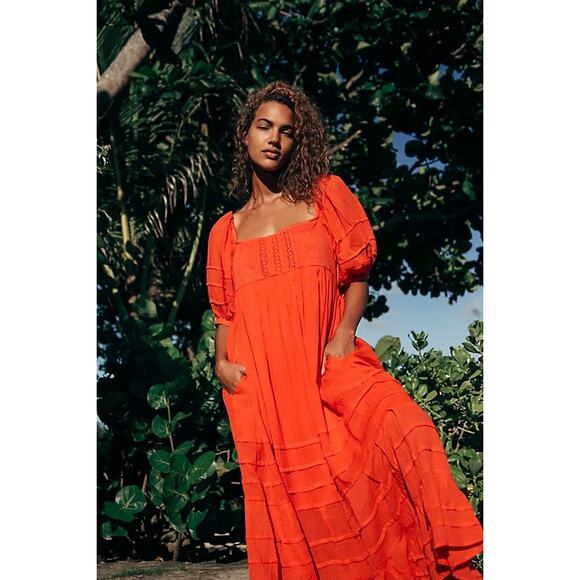 Free People Let's Be Friends Midi Dress